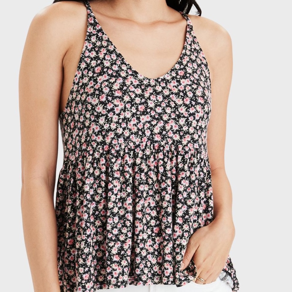 AE Soft & Sexy Peplum V-neck Tank top